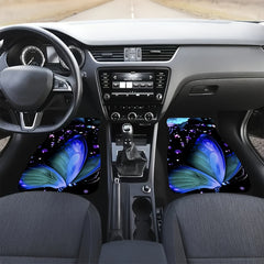 4pcs Galaxy Butterfly Car Floor Mats Water Absorbent Non Slip