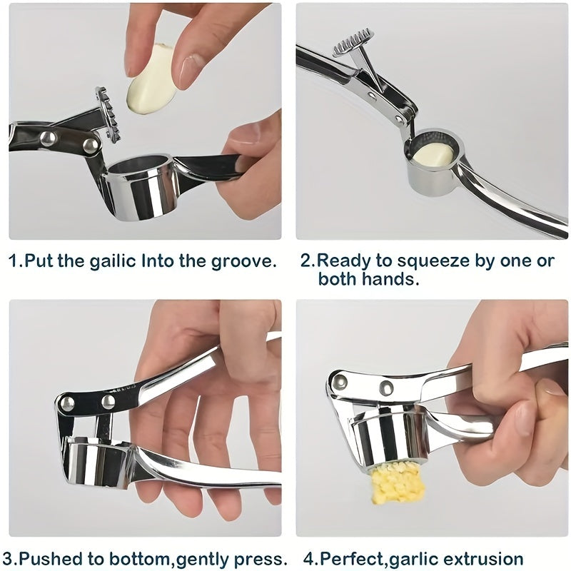 Garlic Press Metal Garlic Mincer Washable Garlic Crusher Kitchen Garlic Chopper