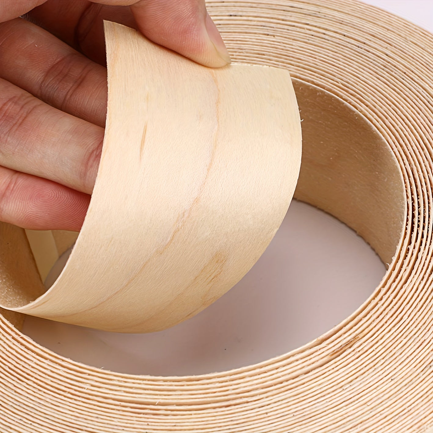 Birch Wood Veneer Edge Tape, Hot Melt Adhesive, Flexible, Iron On, for Furniture