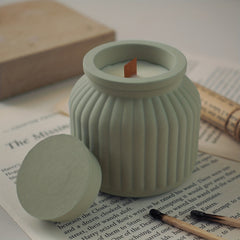 DIY Concrete Candle Jar Silicone Mold Gypsum Candle Holder Cement Vase Mold