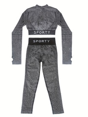 Quick Drying Yoga Set Long Sleeve Sports Suit Women's Activewear