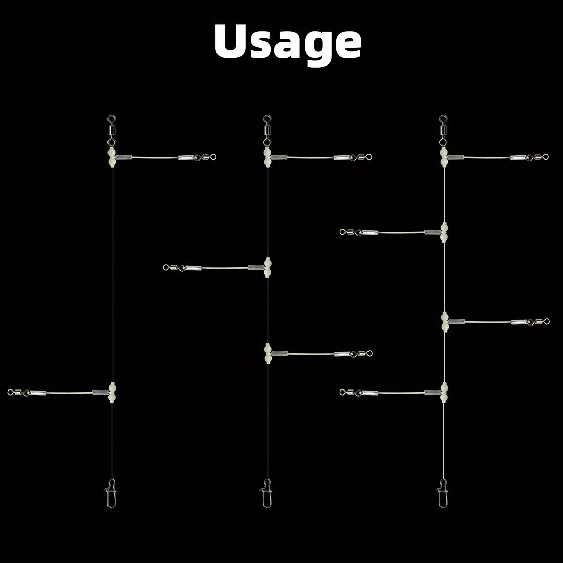 5pcs Luminous Gourd Balance Bracket Swivel Connector Fishing DIY Group