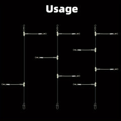 5pcs Luminous Gourd Balance Bracket Swivel Connector Fishing DIY Group