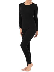 2pcs Thermal Yoga Set Ribbed Top & Leggings Women's Activewear