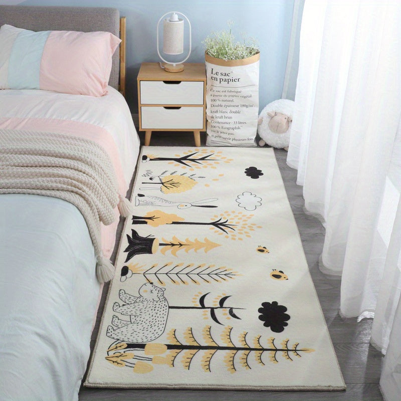 Thickened Shaggy Rugs For Bedroom Modern Cashmere Bedroom Long Strip Bedside Rug