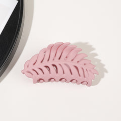 Matte Leaf Hollow Hair Claw Clip Strong Hold Grip Hair Jaw Clip For Thick Hair