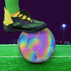Reflective Soccer Ball Size 5 Durable Football for Indoor & Outdoor Training