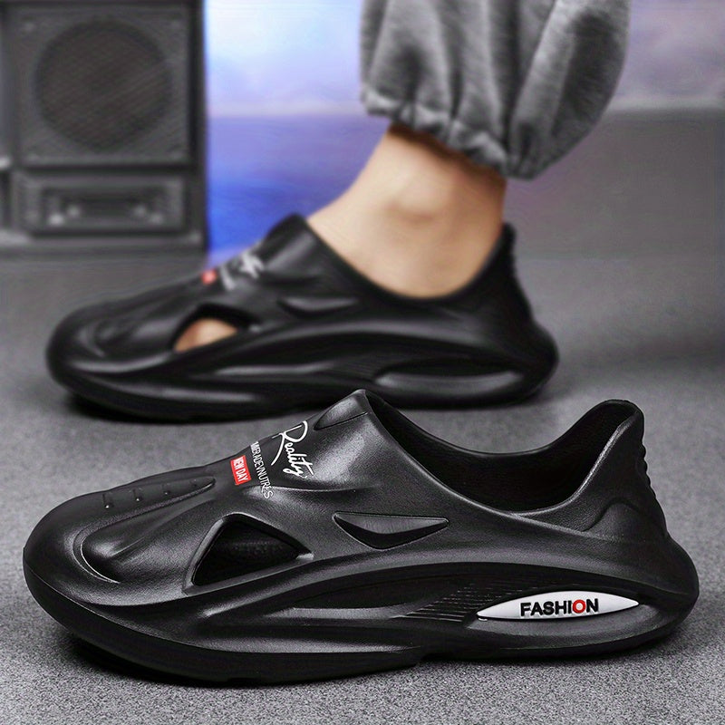 Men's Breathable Slip On Cut Out Sandals Quick Dry Casual Outdoor Walking Shoes