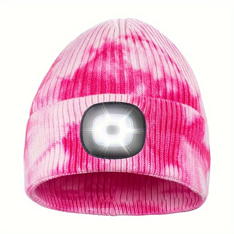 2pcs USB Rechargeable LED Cap Tie Dyed Hat