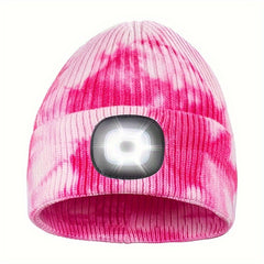 2pcs USB Rechargeable LED Cap Tie Dyed Hat