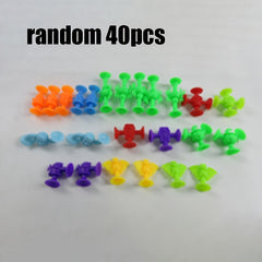 Colorful Suction Building Blocks Set Sensory Travel Toy Educational Gift