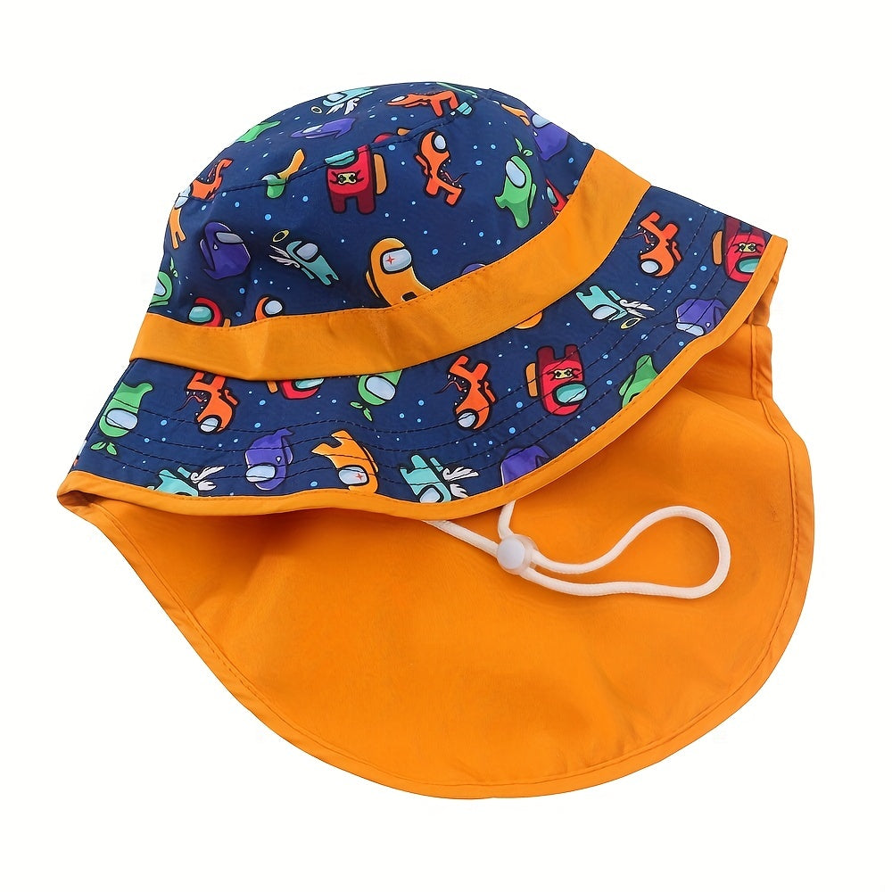 Dinosaur Print Sunshade Shawl Hat for Beach