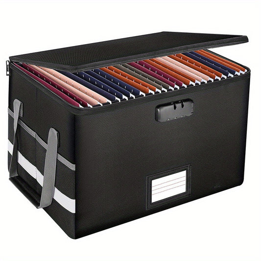 Fireproof Storage Box With Lock Anti Static Box Portable Home Office Storage