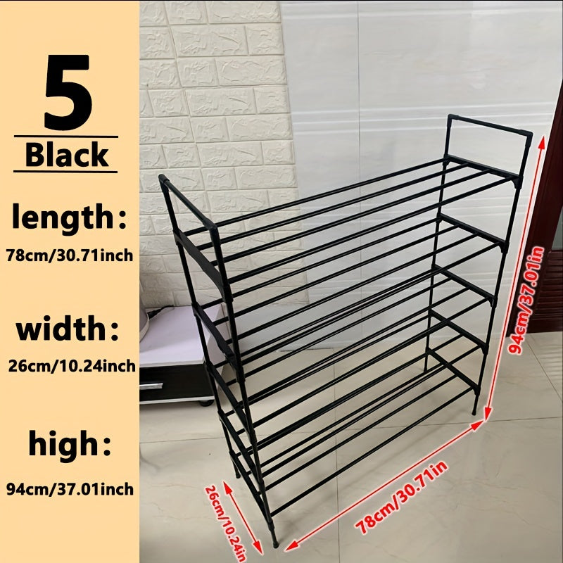 1pc Layer Shoe Rack Shoe Organizer Iron Shoe Storage Shelf for Narrow Spaces