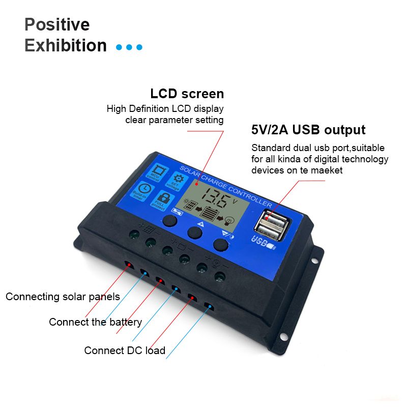 1pc Solar Charge Controller 12v24v Auto Charge & Discharge for Lead acid & Lithi