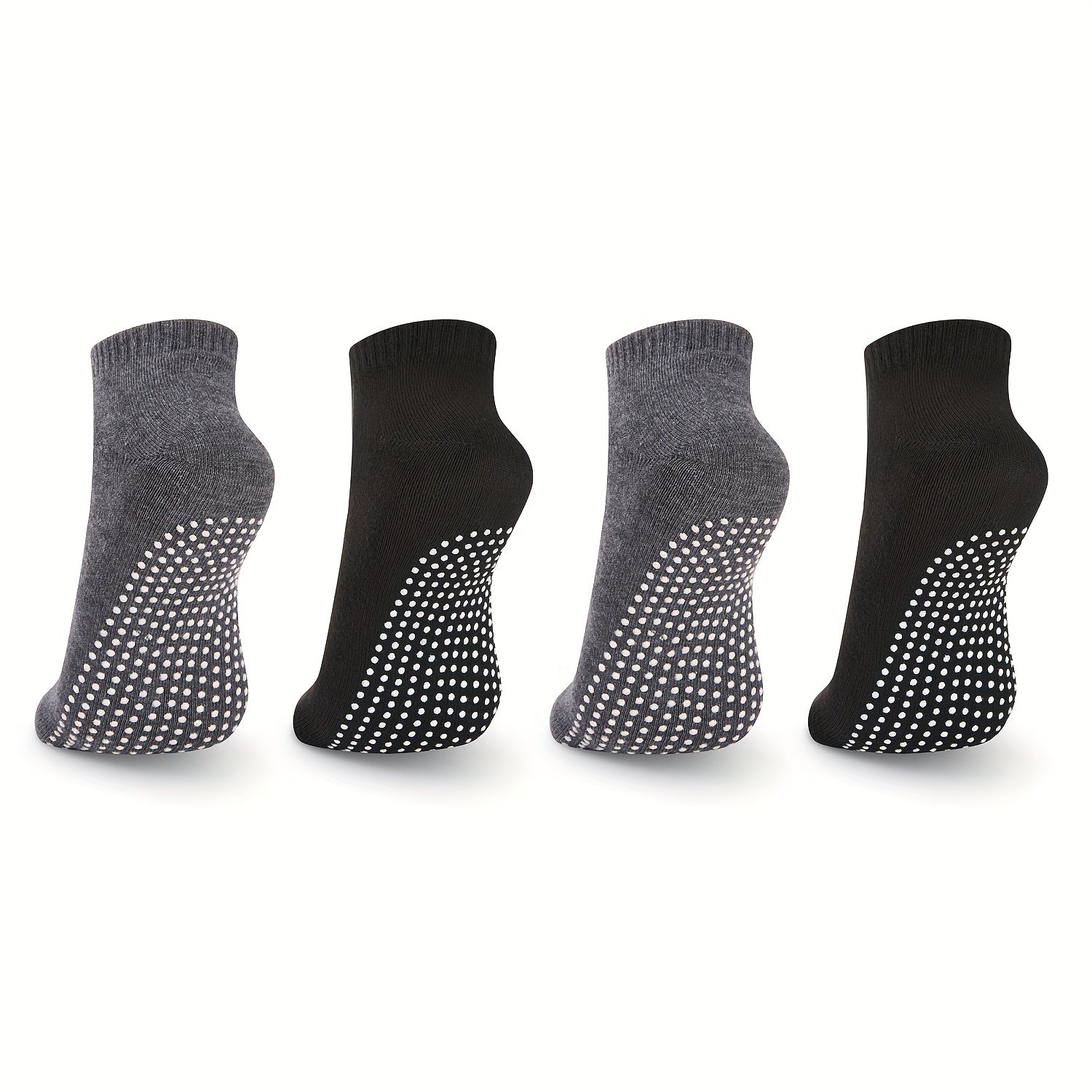4 Pairs Women's Non-Slip Yoga Pilates Socks Breathable Training Socks