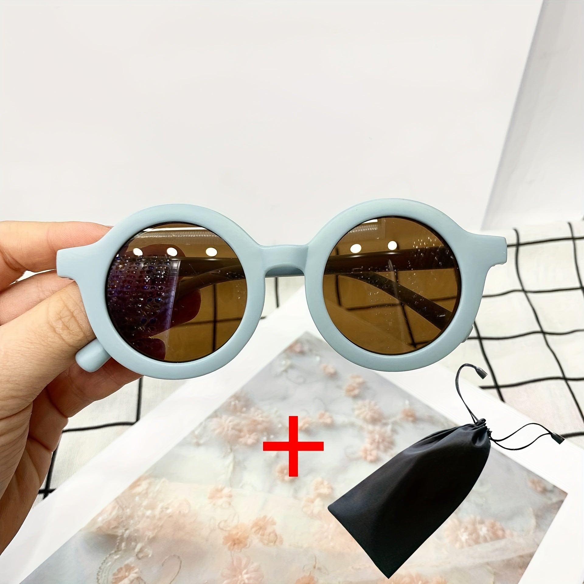 Boys Round Frame Sunglasses UV Protection Kids Accessories