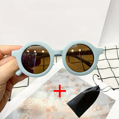 Boys Round Frame Sunglasses UV Protection Kids Accessories