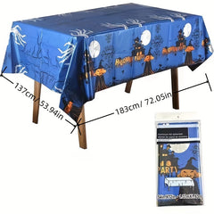 Halloween Theme Party PE Tablecloth Disposable Rectangular Tablecloth