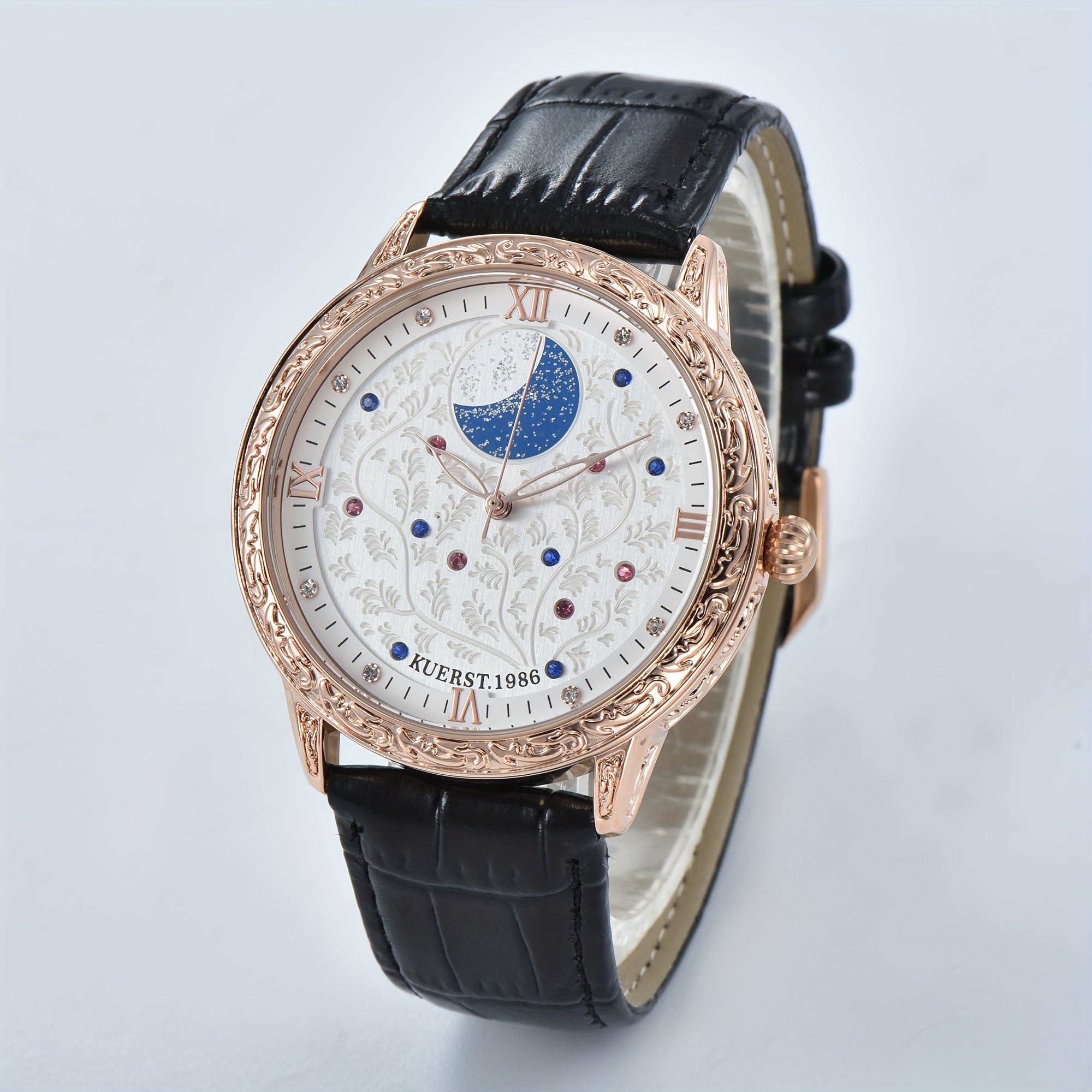 KUERST Youth Automatic Watch + Belt 3D Carved Wristwatch