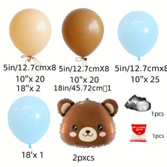 5pcs Giant Bear Head Balloons 60 Jungle Safari Forest Animals Bear Foil Balloons