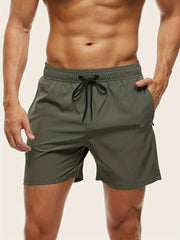 Tropical Quick Dry Swim Trunk Men's Board Shorts Beach Bathing Suit