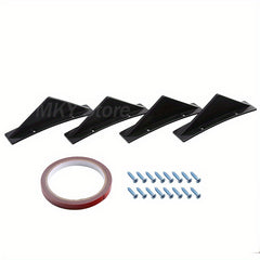 4pcs Universal Car Rear Bumper Diffuser Spoiler ABS Anti-collision Lip