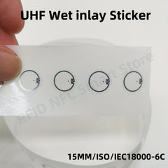 10pcs RFID UHF Tags Long Range Sticker Wet Inlay 860-960mhz