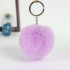 Soft Pompom Charm Keychain Key Ring Pendant Ornamen