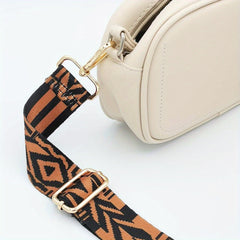 Vintage Geometric Pattern Shoulder Bag Strap Adjustable Replacement