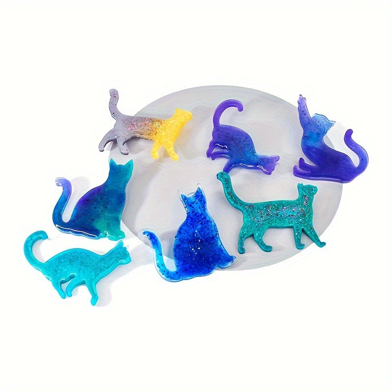 3D Cartoon Cat Pendant Brooch Crystal Epoxy Resin Mould Jewelry Silicone Mold