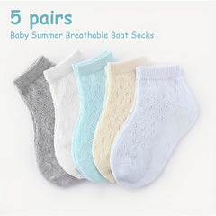 Cotton Thin Ankle Socks for Baby Boys Girls 0-4 Years Old