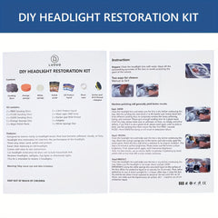 Car Headlight Restoration Kit Lens Cleaning & Polish