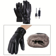 USB Hand Warmer Gloves Waterproof Touch Screen Gloves