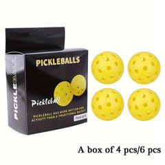 6pcs 40 Holes 74mm Pickleball PE High Elastic Pickleball Training