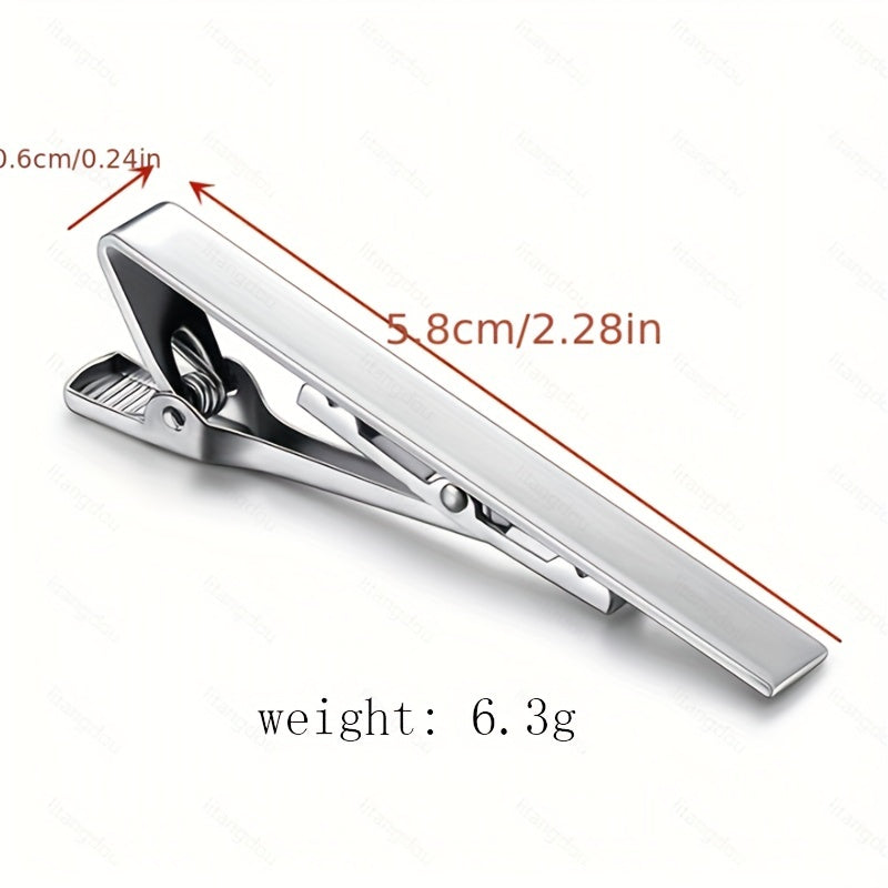 3pcs Men's Tie Clip Wedding Business Necktie Accessories