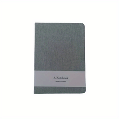 Multicolor Linen Cloth Cover Notebook Half Lined Blank Sheets Hard Cover Notepad