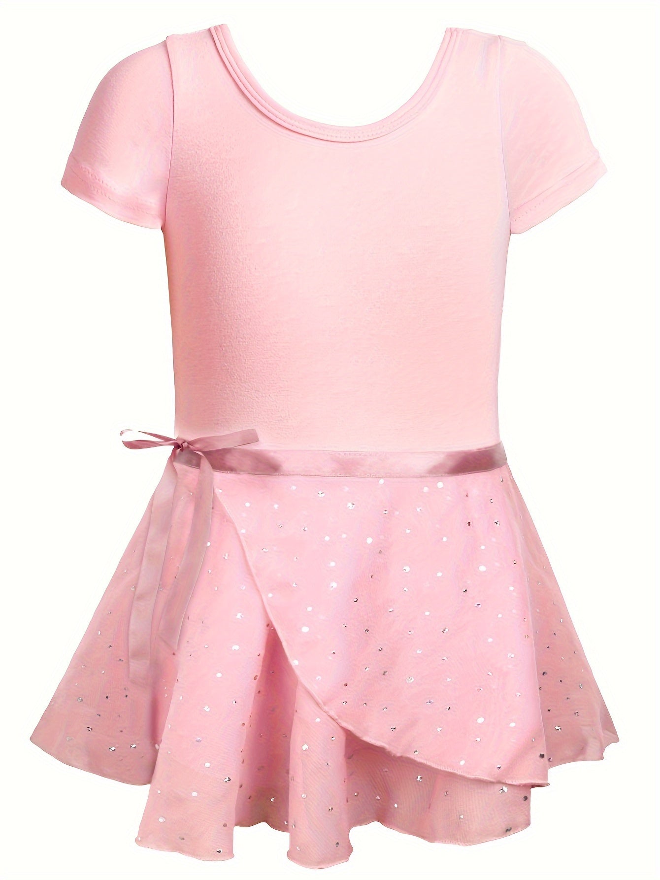 Girls Comfy Dance Suit Leotard Romper Skirt Leggings Set
