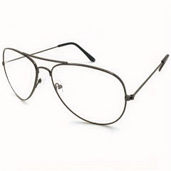 Vintage Round Glasses for Men Boys Classic Metal Flat Mirror Frame