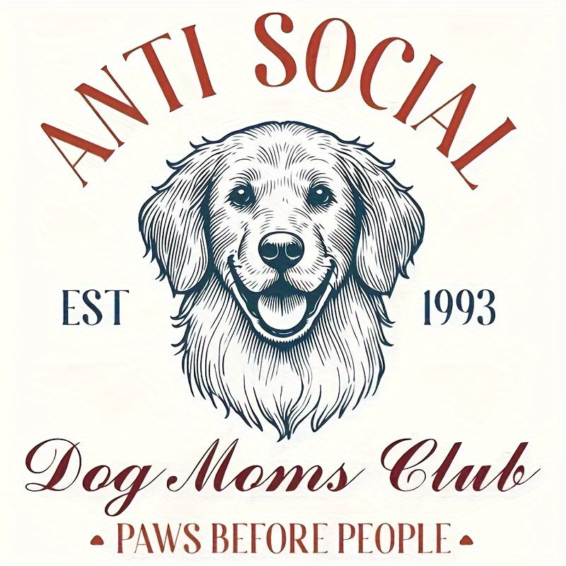Vintage 1993 Dog Moms Club Patch - Animal Theme - Iron On