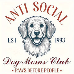 Vintage 1993 Dog Moms Club Patch - Animal Theme - Iron On