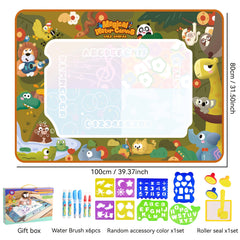 Magic Water Canvas Drawing Mat - Fun Animal Theme - Parent Child Interactive Toy