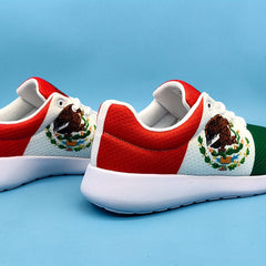 Mexican Flag Pattern Soft Sneakers Lightweight Running Shoes