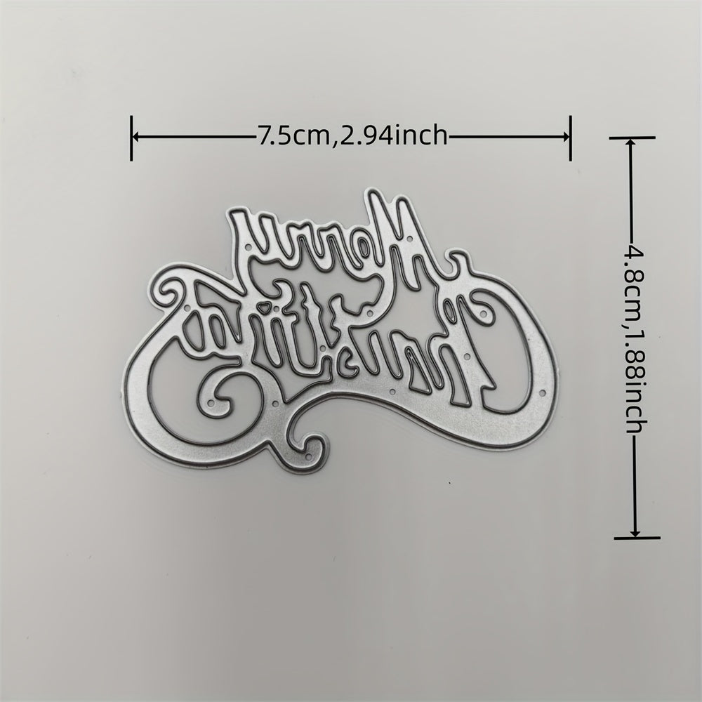 English Blessing Words Merry Christmas Letter Cutting Mold