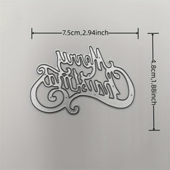 English Blessing Words Merry Christmas Letter Cutting Mold