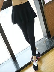 Stylish Activewear Skort with Leggings Quick Drying High Waisted Hip Lifting