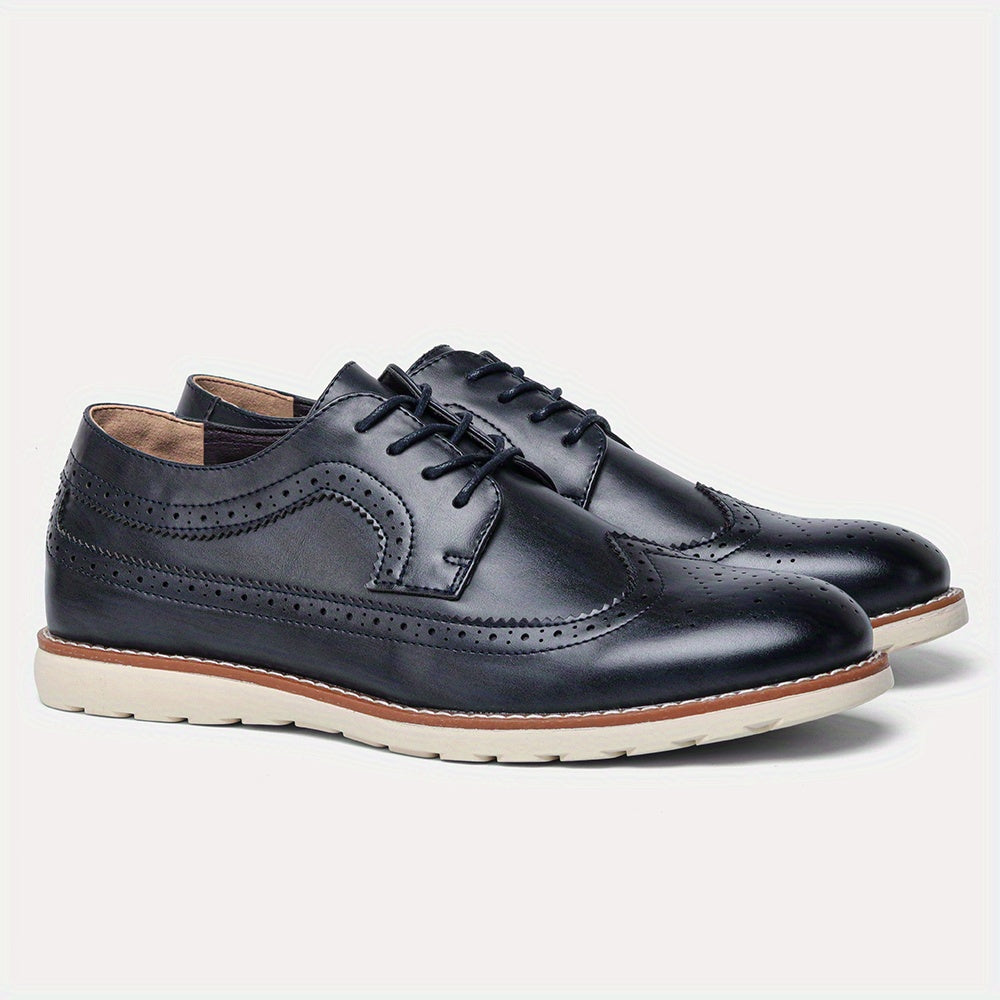 Men's Brogue Low Top Dress Shoes Non Slip Formal Shoes
