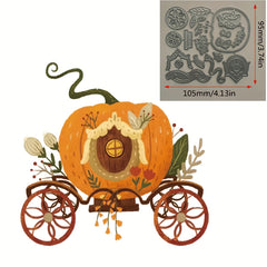 Halloween Pumpkin House Carriage Metal Cutting Die for DIY Scrapbooking