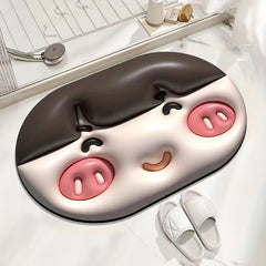 3D Visual Bath Mat Non Slip Bathroom Rug Soft Water Absorbent Quick Dry Mat