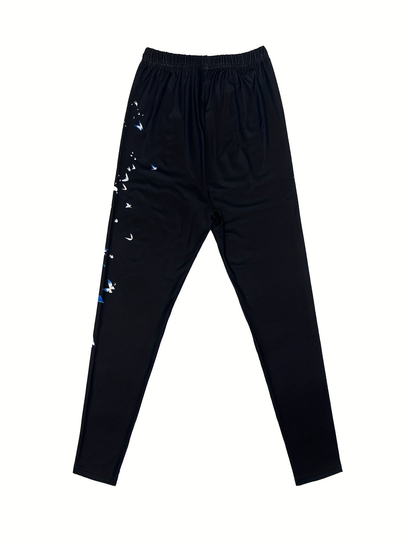 Butterfly Print Skinny Leggings Sporty Yoga Leggings